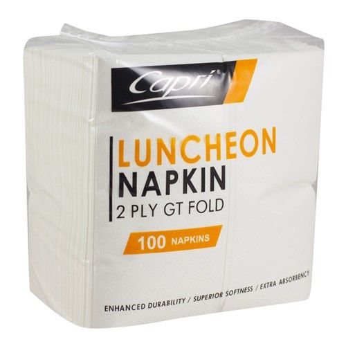 White 2 Ply GT Fold Lunch Napkin
