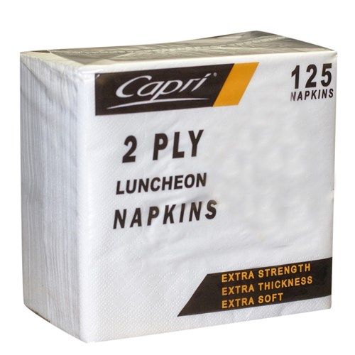 White 2 Ply Quarter Fold Lunch Napkin