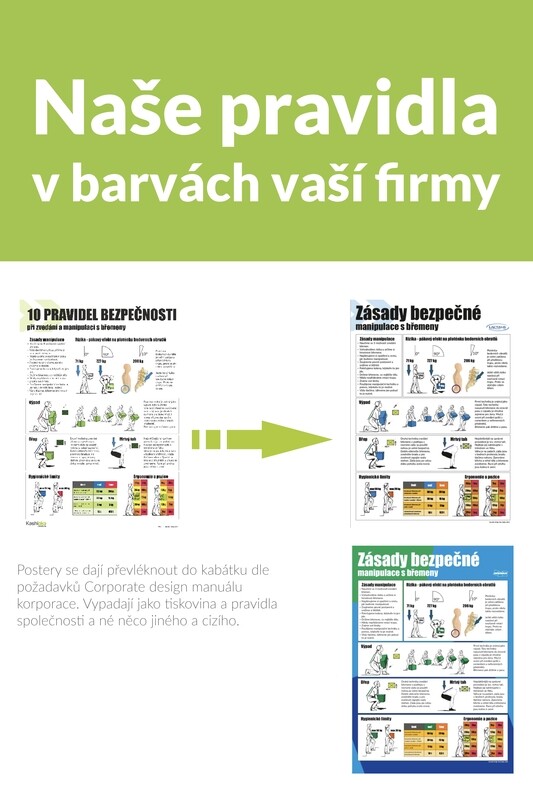 Poster in the colours of your company