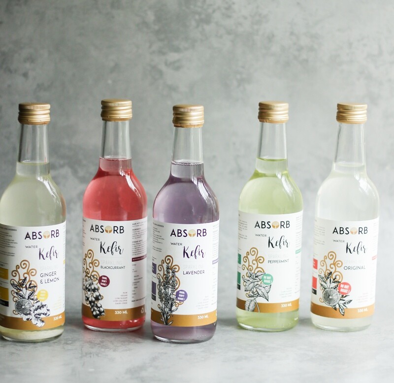 ABSORB WATER KEFIR MIXED FLAVOURS 330ml x12