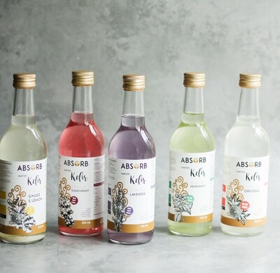 ABSORB WATER KEFIR MIXED FLAVOURS 330ml x12