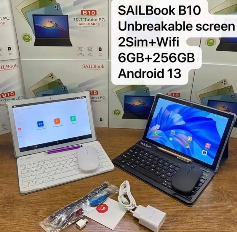 10.1&quot; TABLET PC WIFI + DUAL SIM 4G CELLULAR 6GB RAM 256 GB ROM ( KIT COMPLETO TASTIERA ED AURICOLARI ) + COVER E PELLICOLA PROTEGGI DISPLAY IN REGALO