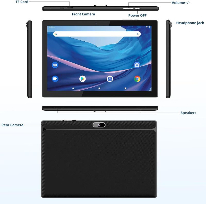 10.1&quot; TABLET YQ10S MAX WIFI + 4G CELLULAR 12 GB RAM 128 GB ROM