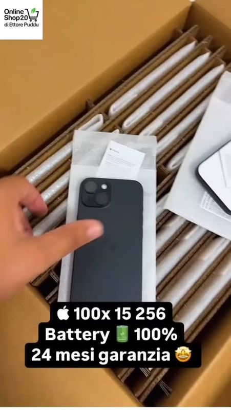 IPHONE 15 256GB AS-IS+ ( BATTERIA NUOVA AL 100% E GARANZIA UFFICIALE APPLE 24 MESI )