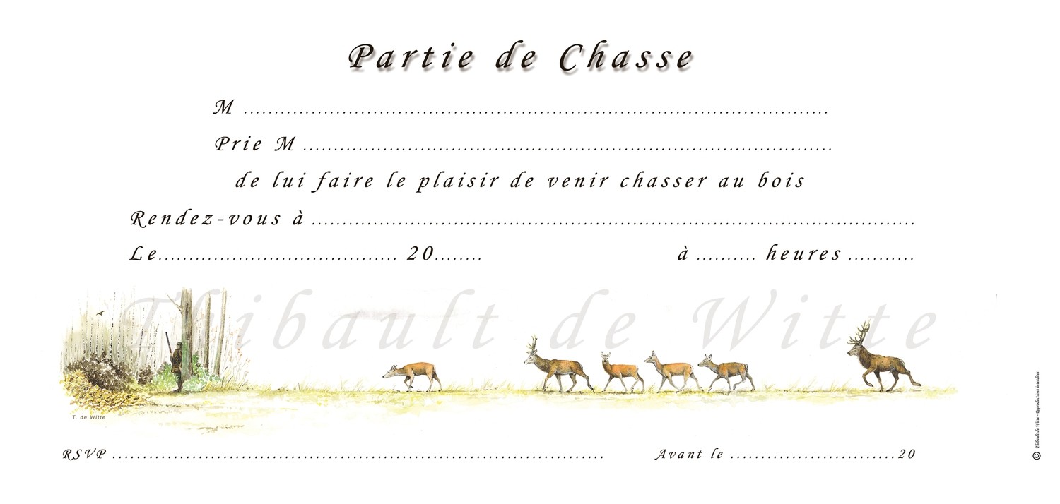 Invitations Chasse au Bois VI