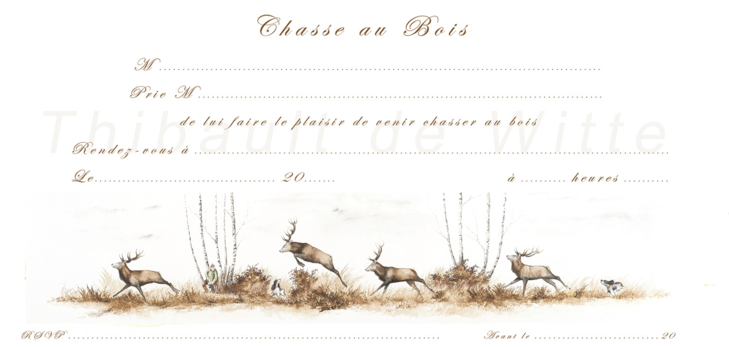Invitations Chasse au Bois IV