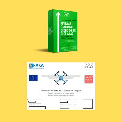 PATENTINO DRONE A1/A3 ONLINE: MANUALE + ESERCIZIARIO CON 538 DOMANDE E RISPOSTE + ESAME GRATIS