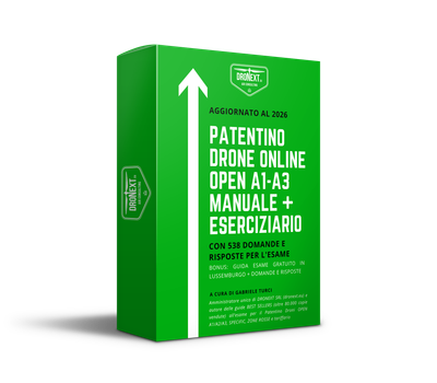 COMBO GUIDA PATENTINO DRONE A1/A2/A3 ONLINE DA CASA + DOMANDE E RISPOSTE + D-FLIGHT