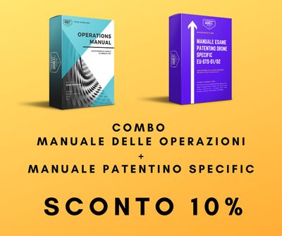 COMBO GUIDA PATENTINO DRONE SPECIFIC EU-STS + MANUALE DELLE OPERAZIONI OBBLIGATORIO (EASA)
