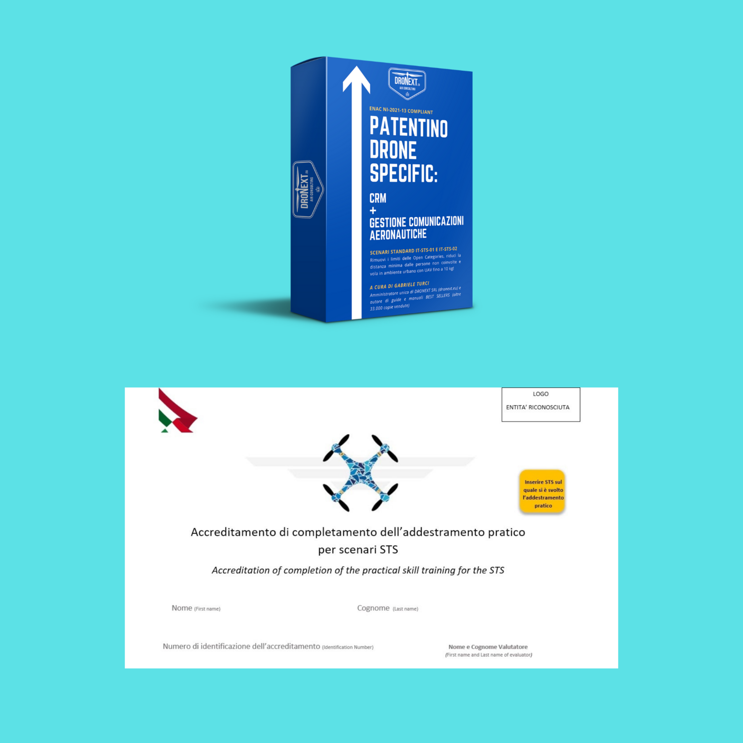 PATENTINO DRONE SPECIFIC EU-STS: MANUALE CRM (CREW RESOURCE MANAGEMENT) + GESTIONE COMUNICAZIONI AERONAUTICHE