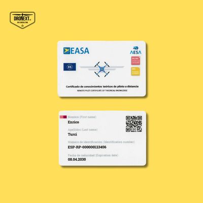 Stampa su BADGE (tessera - card) patentino drone SPECIFIC STS (spedizione gratuita + OMAGGIO)