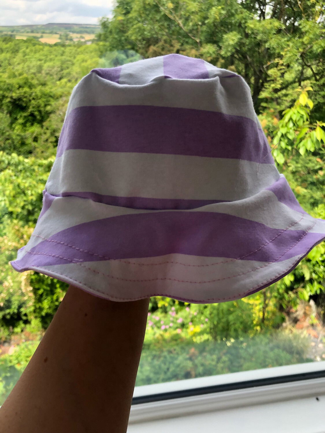 Lilac Stripe Bucket Hat