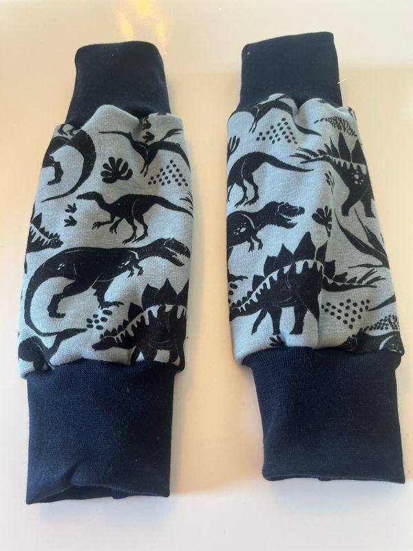 Ready to Go Blue Dinos Alpine Fleece Leg Warmers