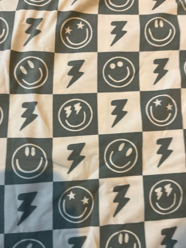 Sage Smiley Face Leg Warmers