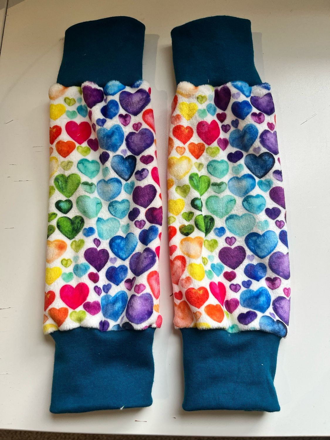 Hearts Alpine Fleece Leg Warmers