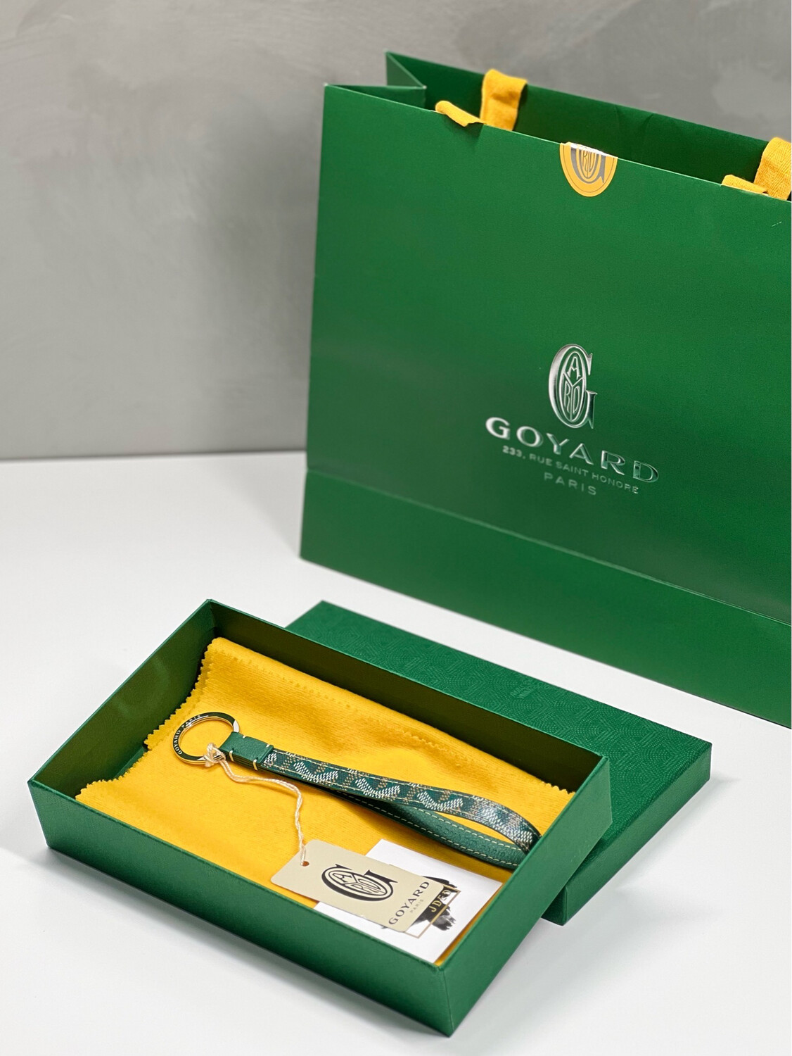 Goyard Sesame Green Keychain