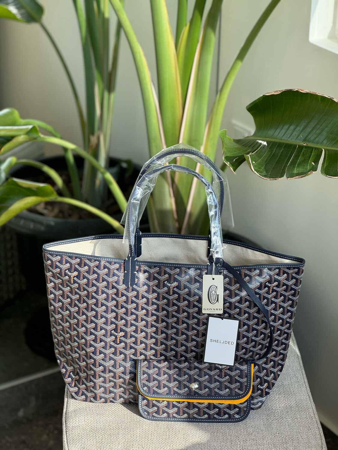 Goyard Saint Louis PM Navy Shopper