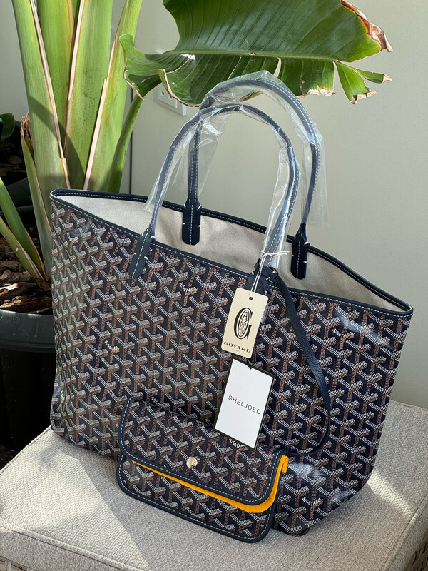 Goyard Saint Louis PM Navy Shopper