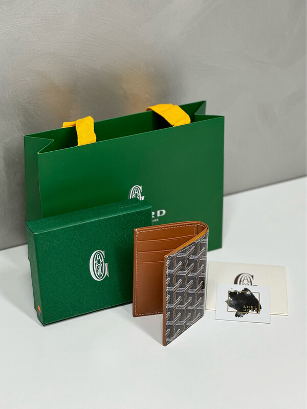 Goyard Saint-Pierre Black/Tan Card Wallet