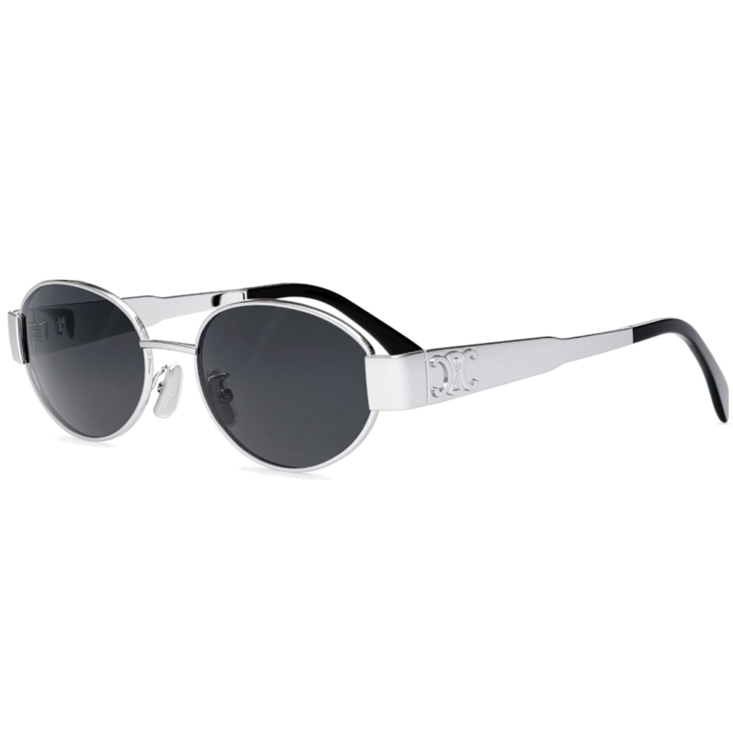 Celine Triomphe Silver Metal Sunglasses