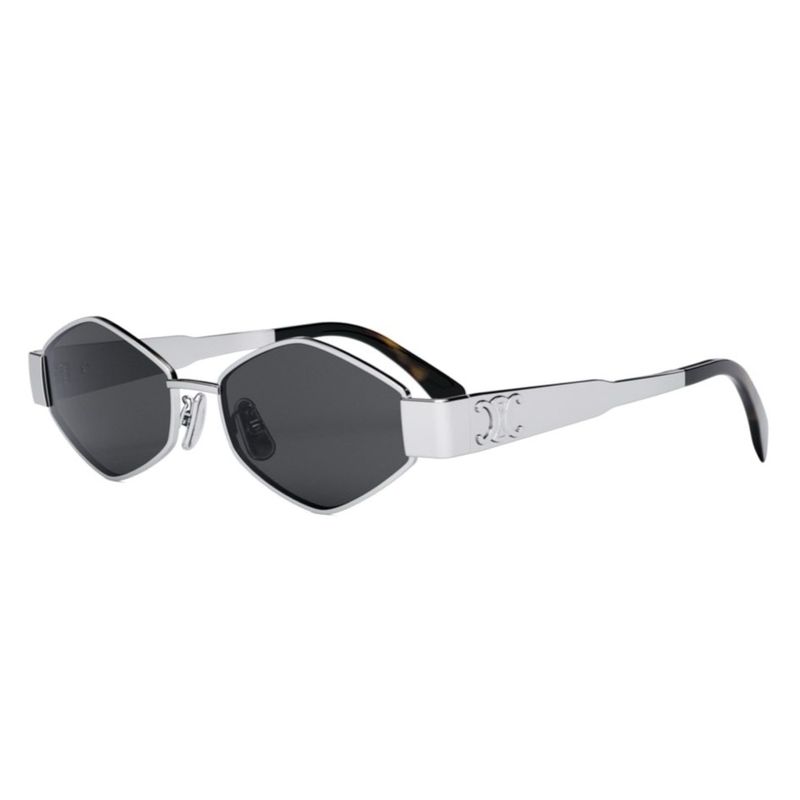 Celine Hexagonal Silver Metal Sunglasses
