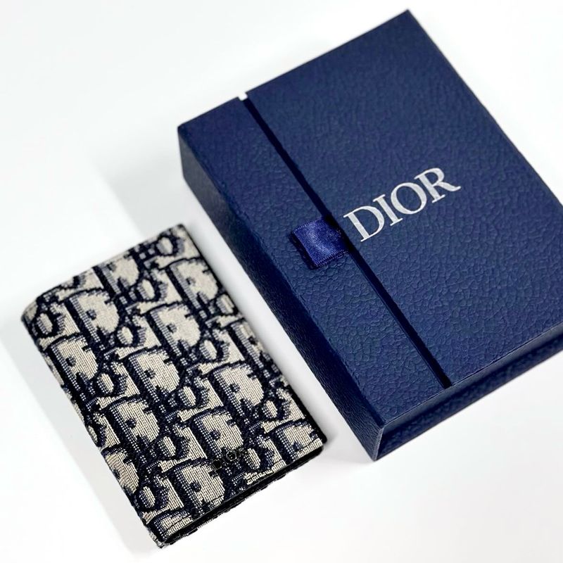 Dior Two-fold vertical BLUE cardholder