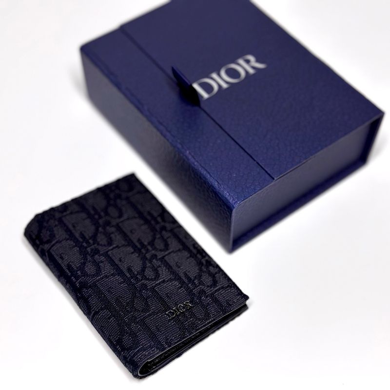 Dior Two-fold vertical BLACK cardholder