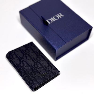 Dior Two-fold vertical BLACK cardholder