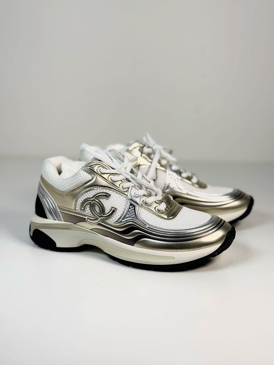 Chanel Gold/Silver Sneaker