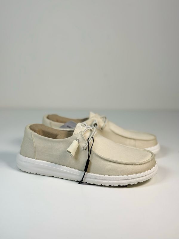 HeyDude Stretch Canvas Off-White