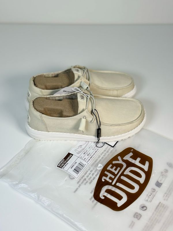 HeyDude Stretch Canvas Off-White