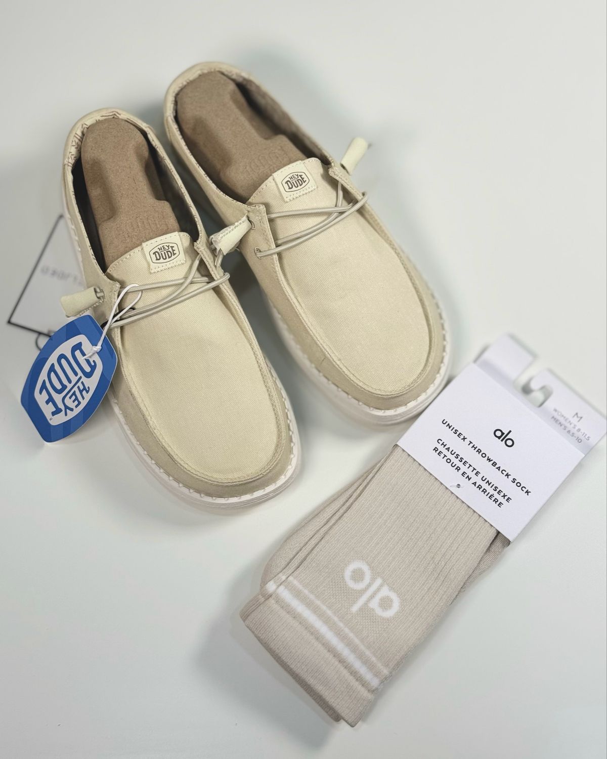 HeyDude Stretch Canvas Off-White