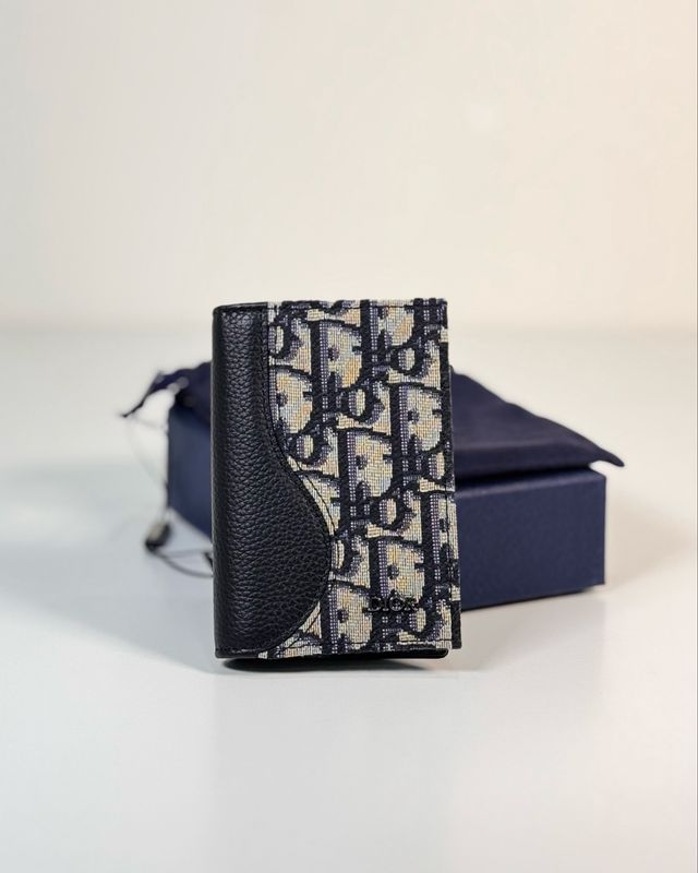 Dior Saddle Vertical Bi-Fold Cardholder