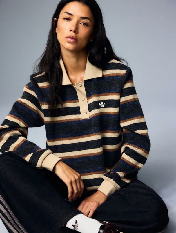 Adidas Stripe Polo Shirt