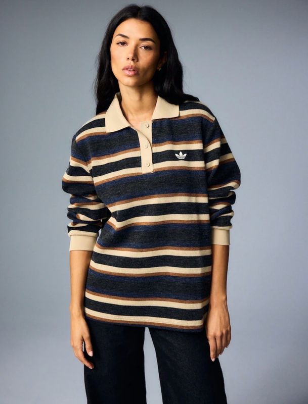Adidas Stripe Polo Shirt