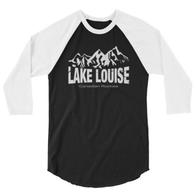 Lake Louise Alberta Canada - 3/4 sleeve raglan shirt (Multi Colors) The Rockies Canadian Rocky Mountains