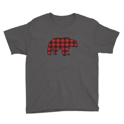 Plaid Bear - Youth T-Shirt (Multi Colors) Plaid Bear - Youth T-Shirt (Multi Colors)