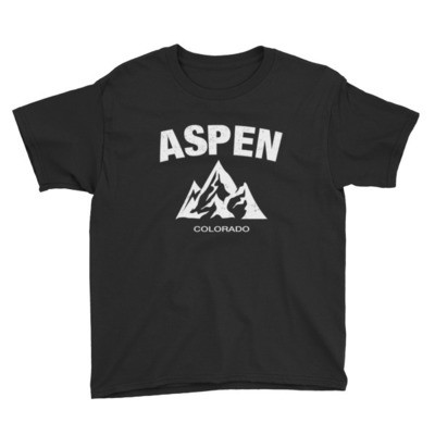 Aspen Colorado USA - Youth T-Shirt (Multi Colors) The Rockies American Rocky Mountains