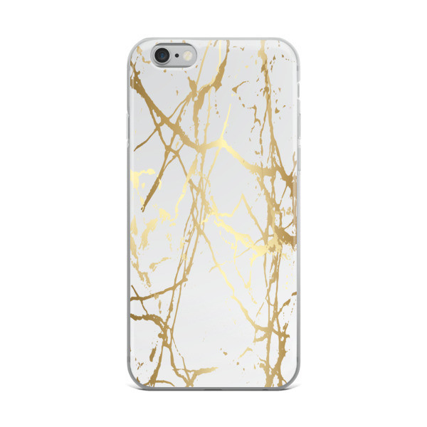 Gold Marble Print - iPhone Case