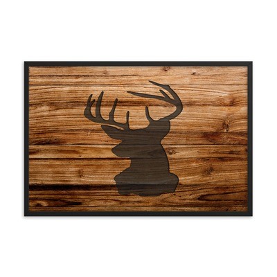 Wood Print - Deer (Framed poster)