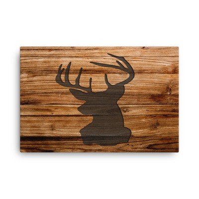 Wood Print - Deer (Canvas)