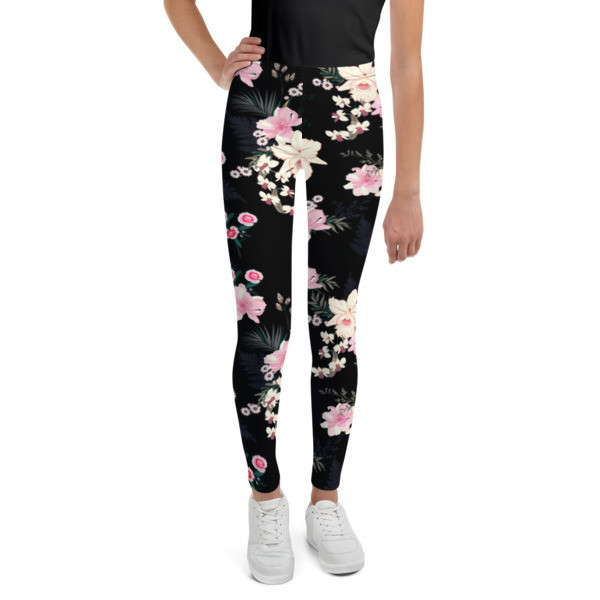 Floral - Youth Leggings, Size: 8