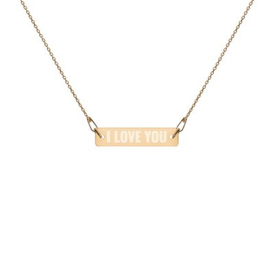 I Love You - Engraved Chain Necklace