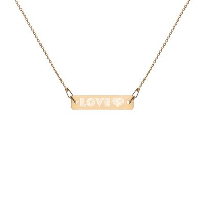 Love - Engraved Chain Necklace