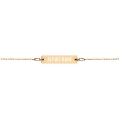 Alpine Babe - Engraved Chain Bracelet