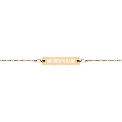Mountain Babe - Engraved Chain Bracelet