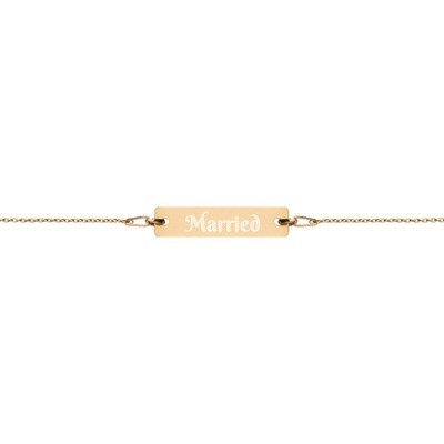 Married - Engraved Chain Bracelet