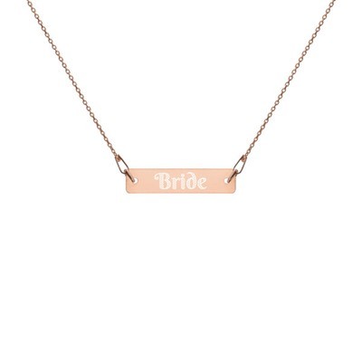 Bride - Engraved Chain Necklace