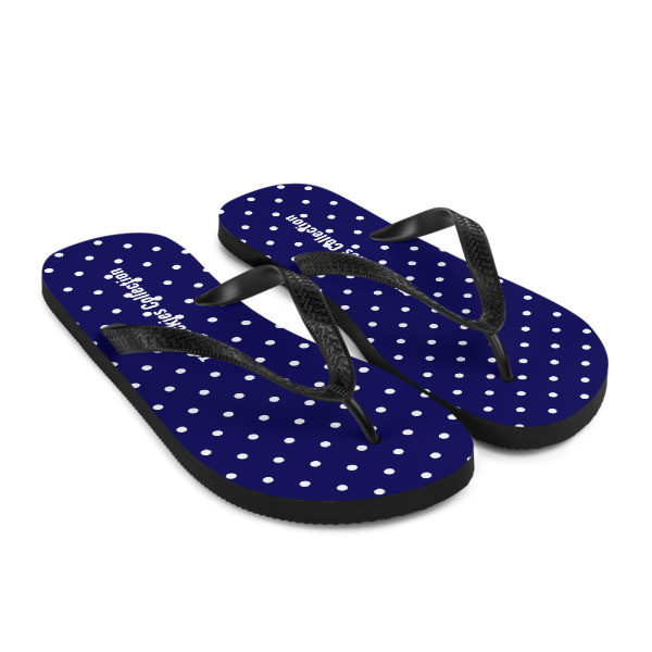 Blue Polka Dot - Flip-Flops