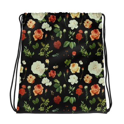 Floral - Drawstring bag